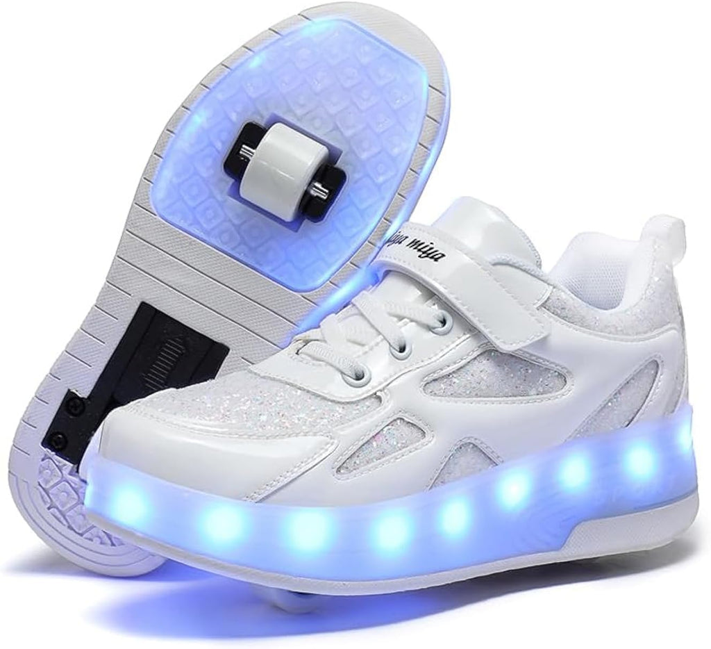 Wooowyet USB-Rechargeable LED Roller Skate Shoes