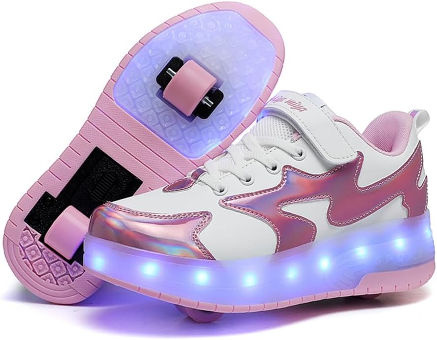 Wooowyet USB-Rechargeable LED Roller Skate Shoes