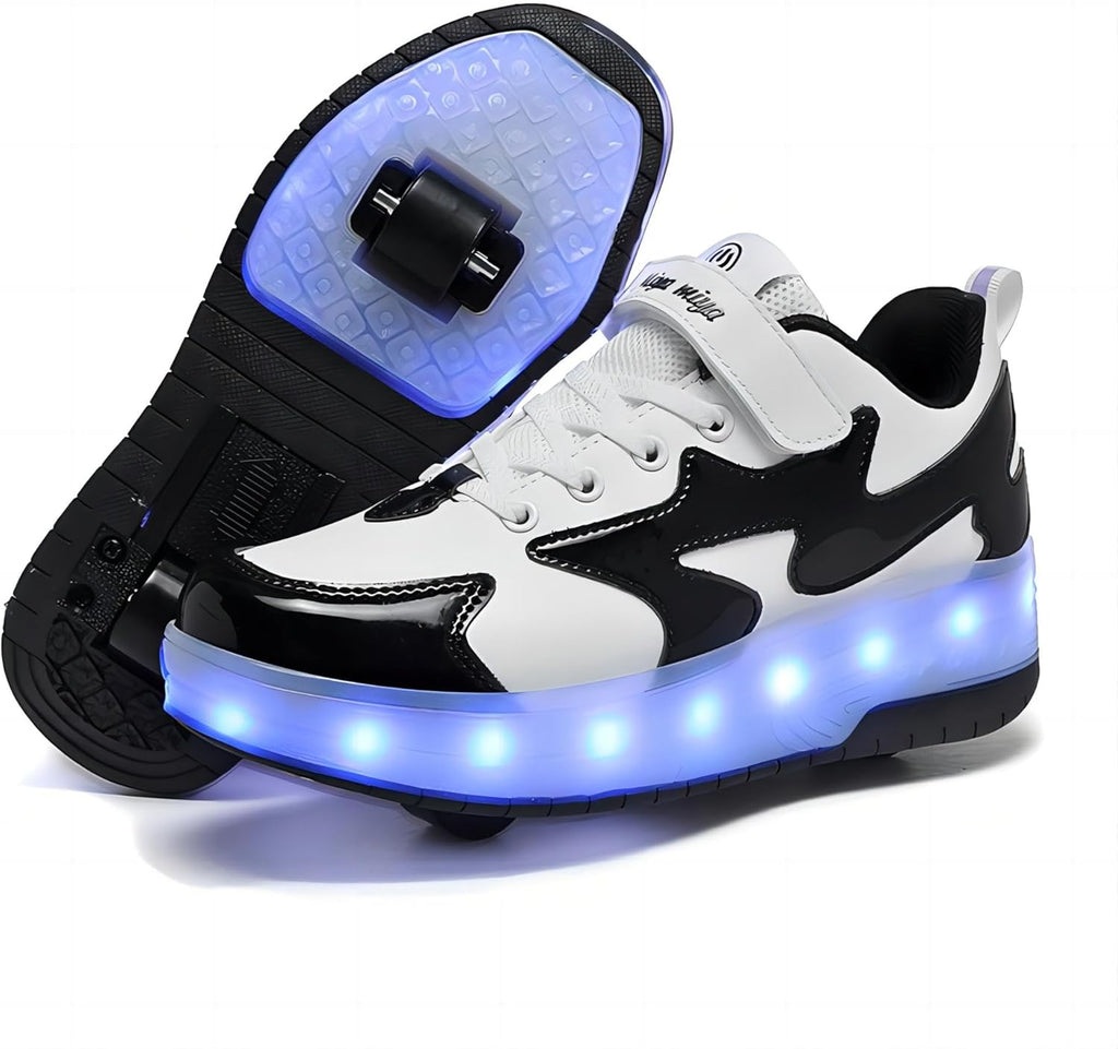 Wooowyet USB-Rechargeable LED Roller Skate Shoes