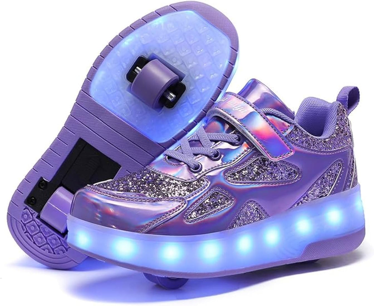 Wooowyet USB-Rechargeable LED Roller Skate Shoes