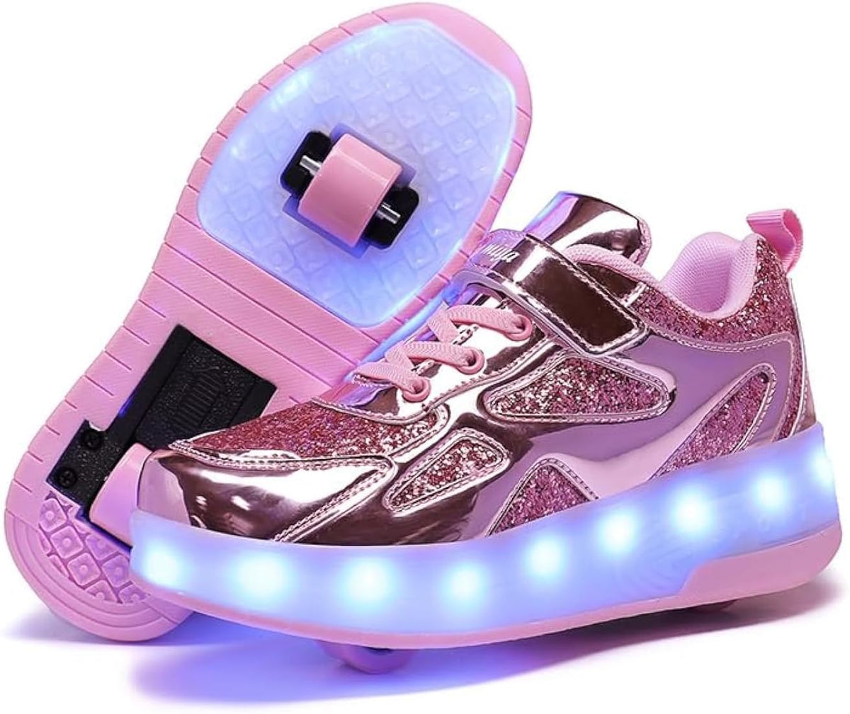 Wooowyet USB-Rechargeable LED Roller Skate Shoes