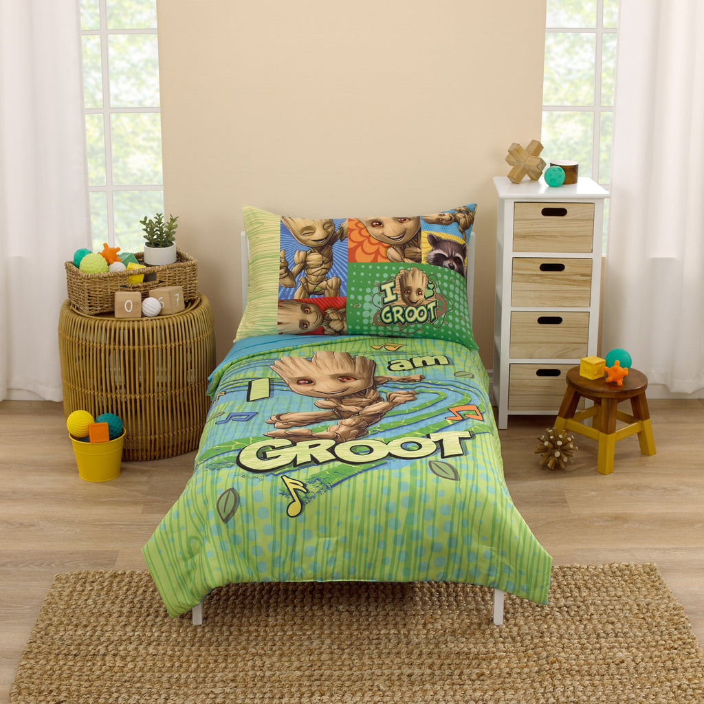 Marvel I Am Groot Toddler Bedding Set — 4 Pieces