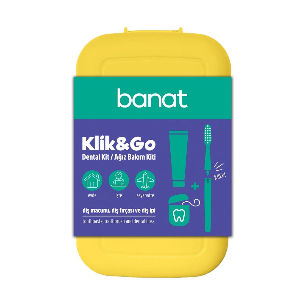 Banat Klick & Go Travel Oral Care Kit with Toothpaste & Floss