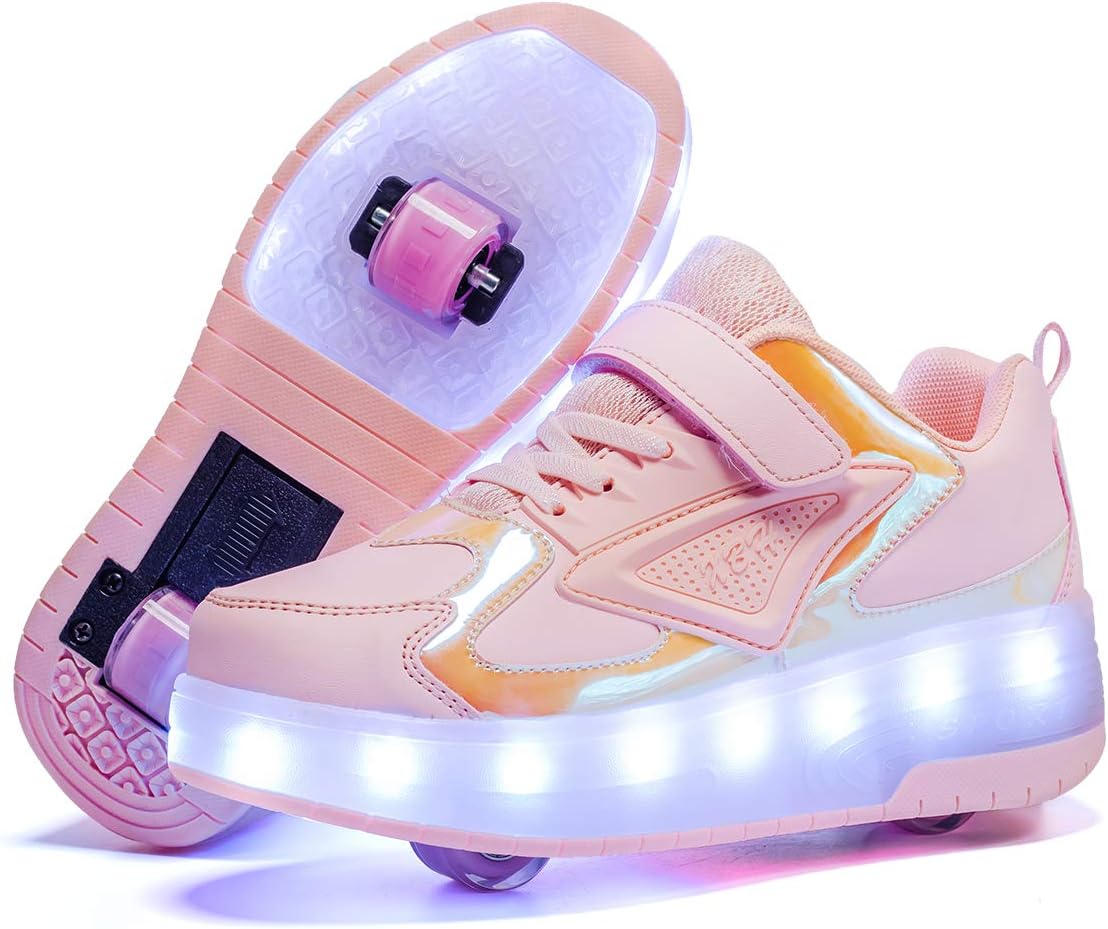 Ylllu Kids’ Light-Up Single-Wheel Roller Shoes