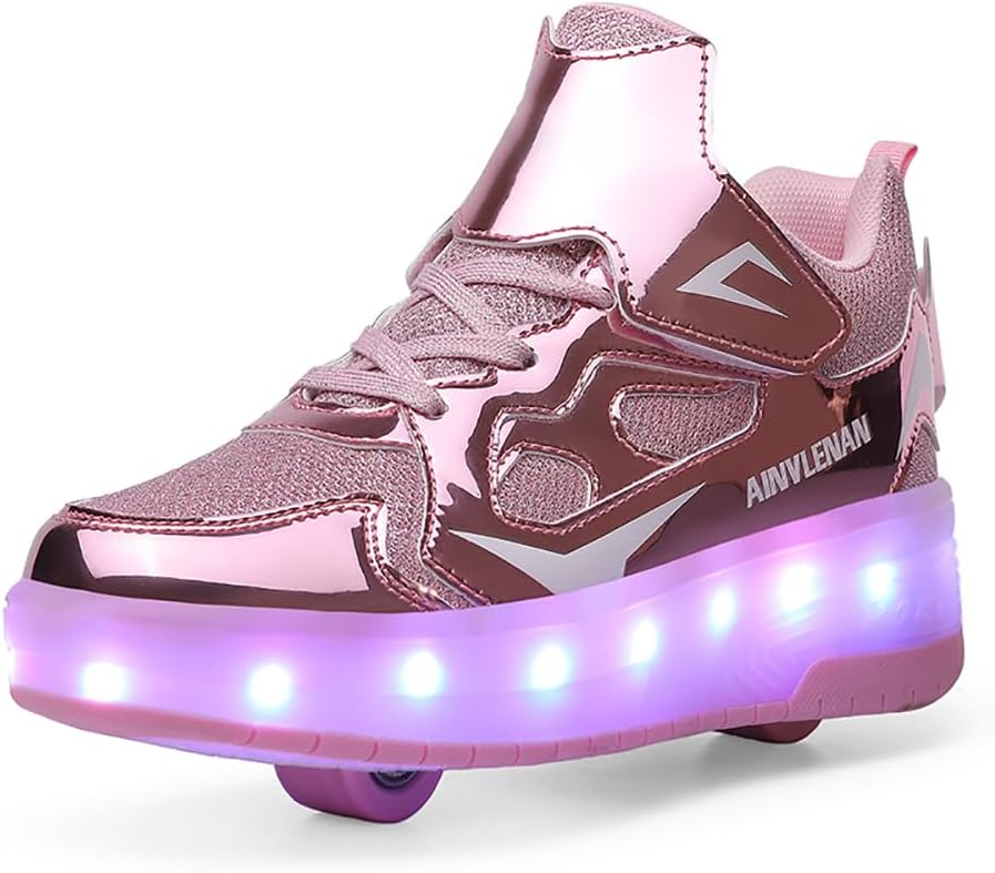 Ylllu Kids’ Light-Up Single-Wheel Roller Shoes
