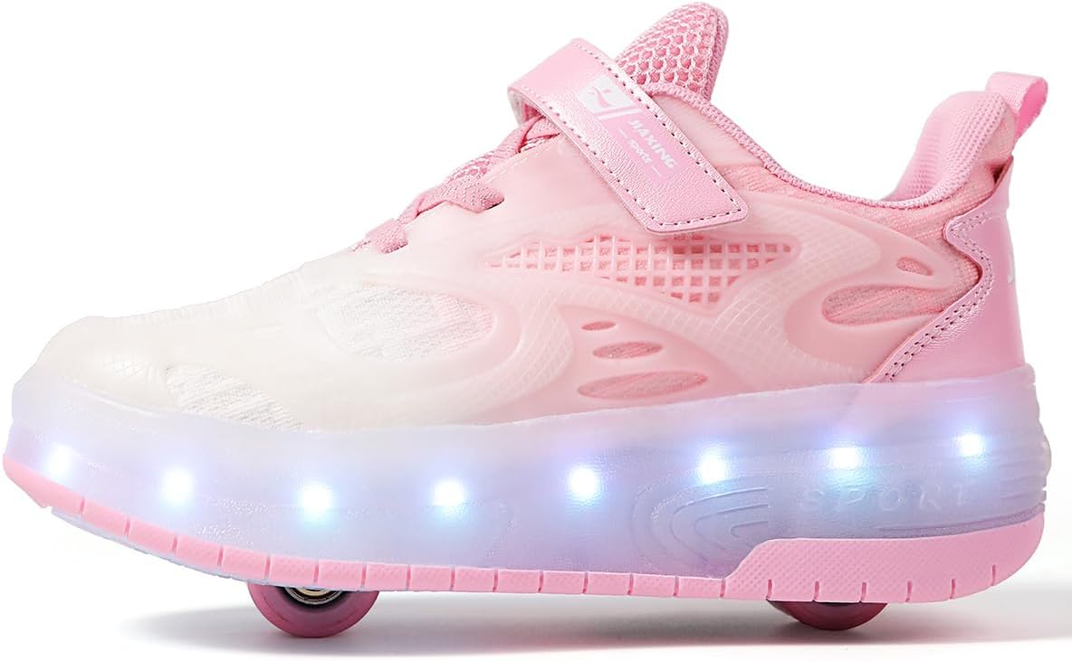 Ylllu Kids’ Light-Up Single-Wheel Roller Shoes