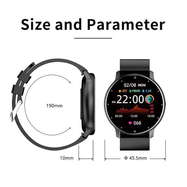 ZL02 Fitness Smartwatch — 1.28-Inch IPS Touchscreen