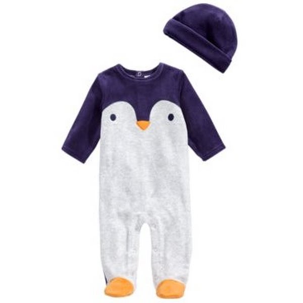 First Impressions Baby Footed Coverall & Hat Set